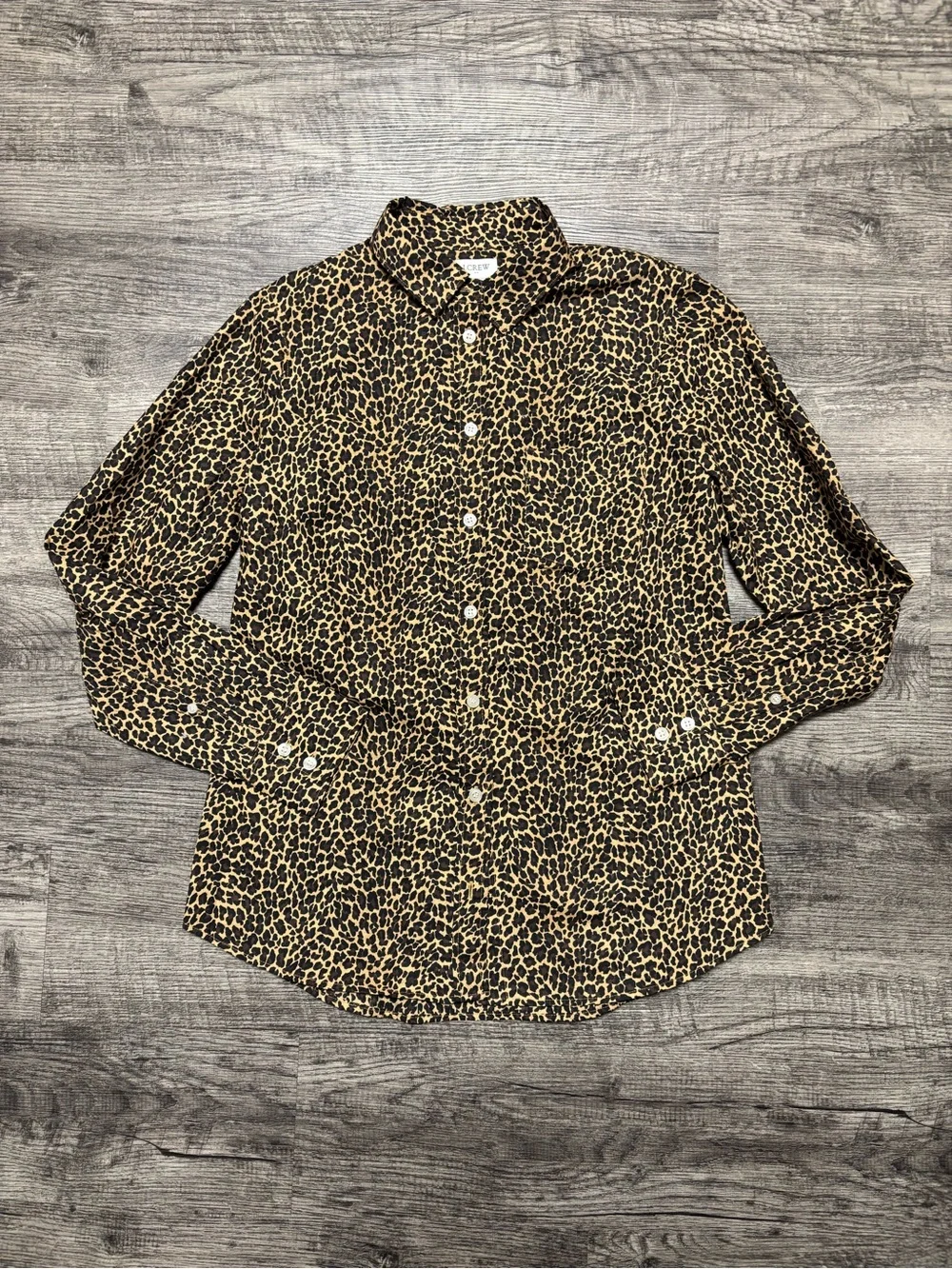 J. Crew Women’s Leopard Print Button-Down Shirt - Brown/Black